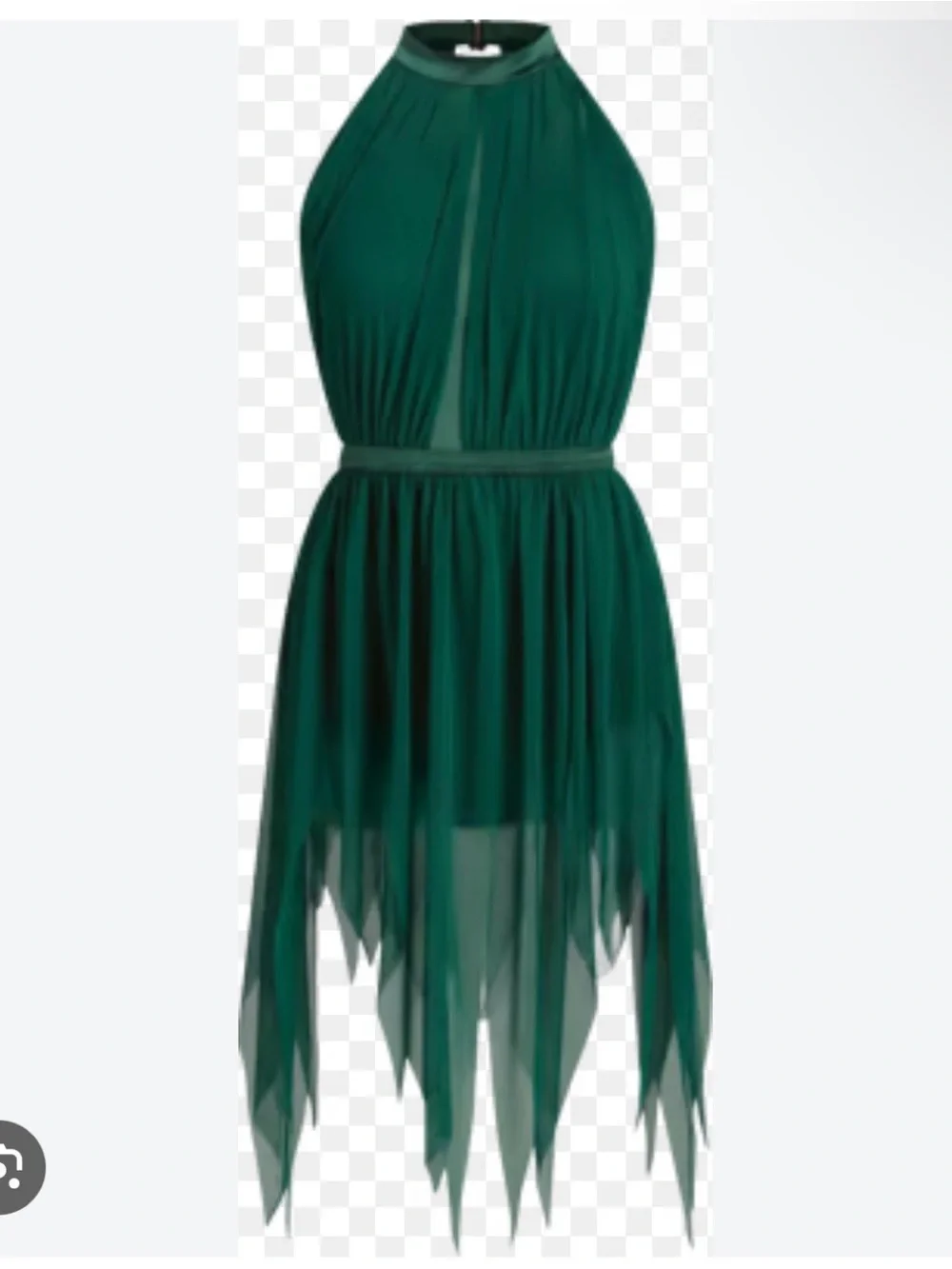 Weissman Emerald Halter Chiffon Dance Dress